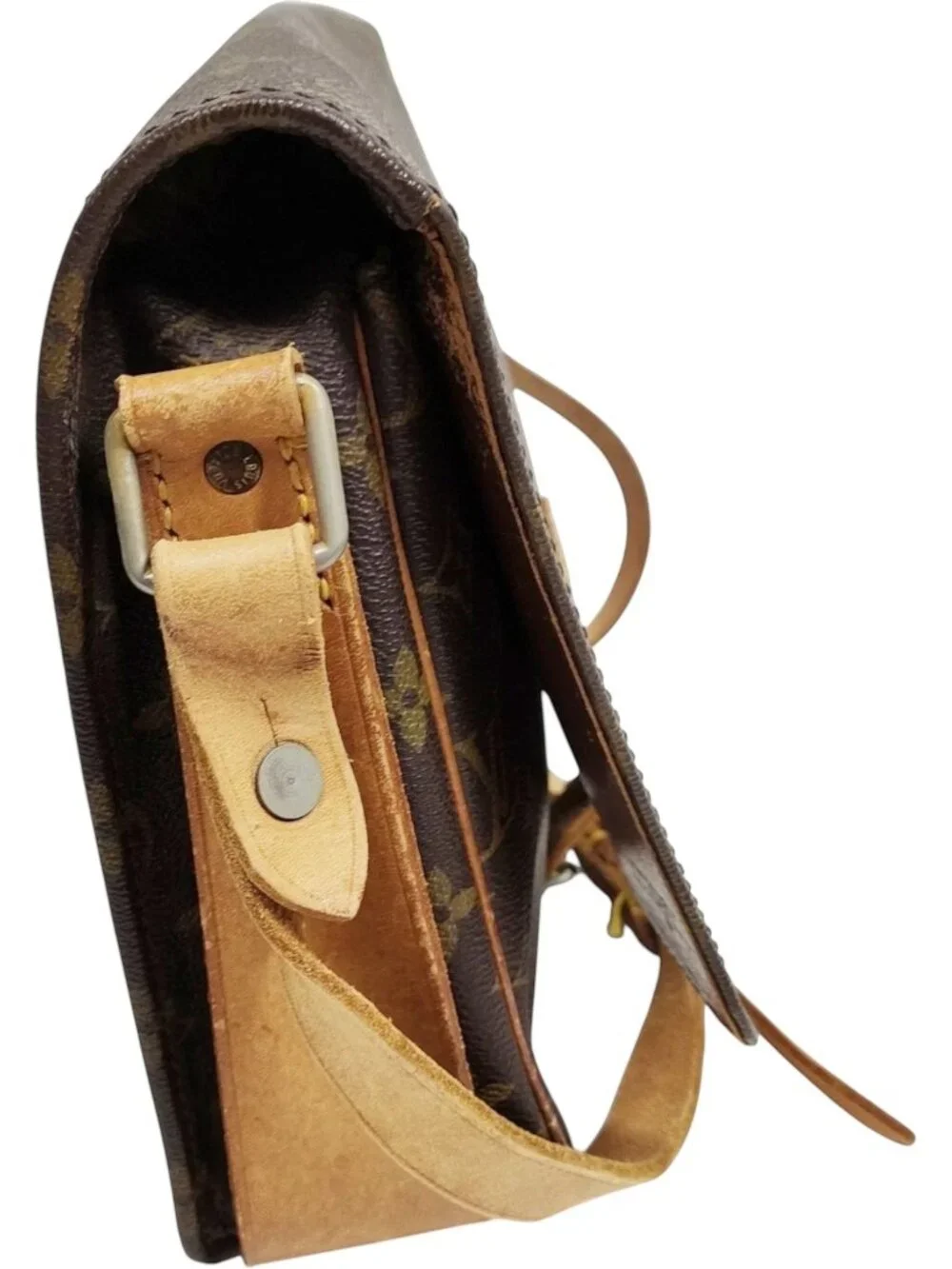 (L5) Louis Vuitton Crossbody Bag Cartouchiere GM Brown Monogram